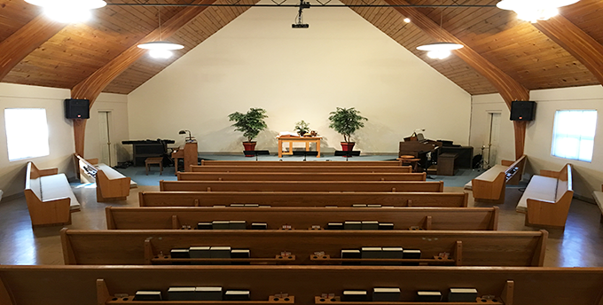 inside church